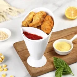 Pommes-Frites-Halter mit Soßenbechern - Snack- und Dip-Behälter