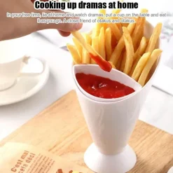 Pommes-Frites-Halter mit Soßenbechern - Snack- und Dip-Behälter