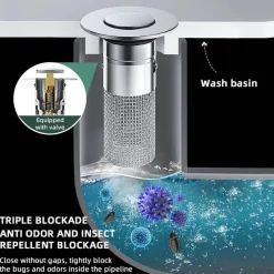 Pop-up-Spülbeckensieb – Abflussabdeckung gegen Verstopfung