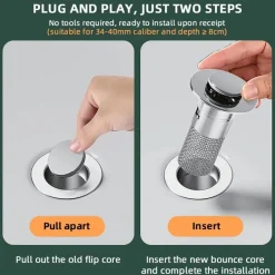 Pop-up-Spülbeckensieb – Abflussabdeckung gegen Verstopfung