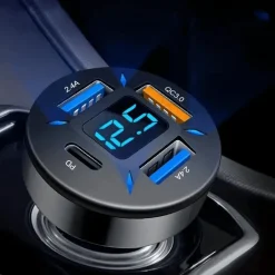 4-Port USB-Autoladegerät - Schnellladegerät-Adapter