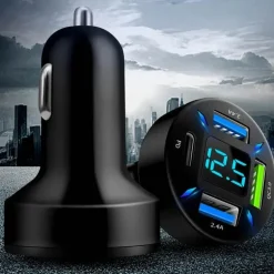 4-Port USB-Autoladegerät - Schnellladegerät-Adapter