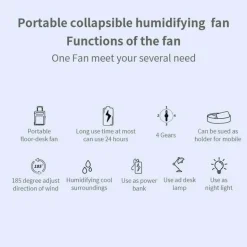 Portable Remote Control Air Conditioner Humidifier with LED Light - Compact Cooling Solution