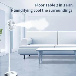 Portable Remote Control Air Conditioner Humidifier with LED Light - Compact Cooling Solution