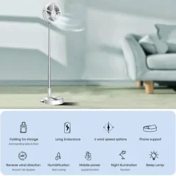 Portable Remote Control Air Conditioner Humidifier with LED Light - Compact Cooling Solution