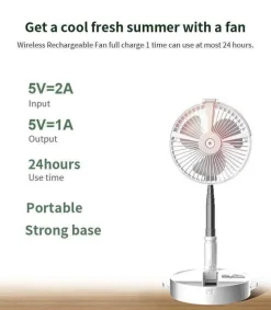 Portable Remote Control Air Conditioner Humidifier with LED Light - Compact Cooling Solution