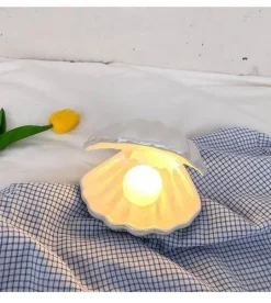 Portable Shell Night Light - Decorative Pearl Lamp
