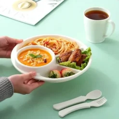 Portionskontrolle, unterteilter Mahlzeitenplaner-Teller – Leitfaden für gesunde Ernährung