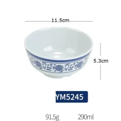 Porzellan-Geschirrset - Blau-weißes Imitationsgeschirr