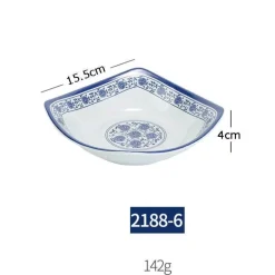 Porzellan-Geschirrset - Blau-weißes Imitationsgeschirr