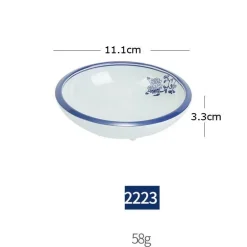 Porzellan-Geschirrset - Blau-weißes Imitationsgeschirr