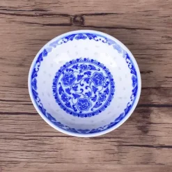 Porzellangeschirr-Set mit Drachenmuster – Blau-weiße Essteller