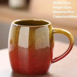 Porzellantasse mit großem Fassungsvermögen – Keramiktasse für Kaffee und Tee fürs Büro