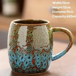 Porzellantasse mit großem Fassungsvermögen – Keramiktasse für Kaffee und Tee fürs Büro