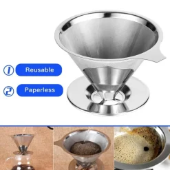 Pour Over Kaffeefilter aus Edelstahl – Premium-Brühgerät für kräftig aromatischen Kaffee