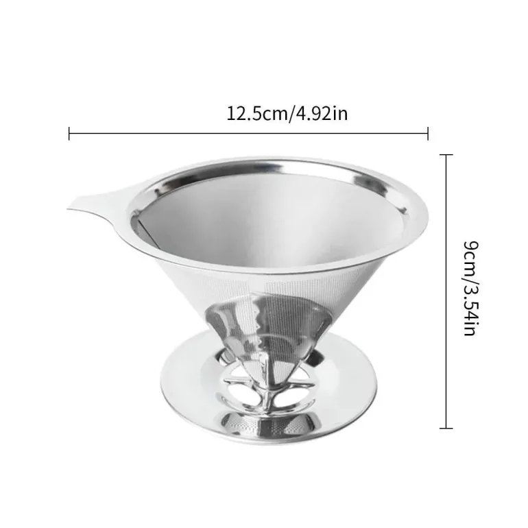 Pour Over Kaffeefilter aus Edelstahl – Premium-Brühgerät für kräftig aromatischen Kaffee