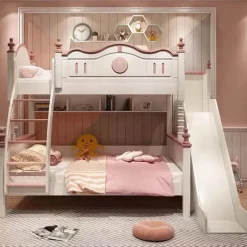 Prinzessinnen-Schloss-Etagenbett – Märchenhafte Kindermöbel