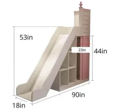 Prinzessinnen-Schloss-Etagenbett – Märchenhafte Kindermöbel