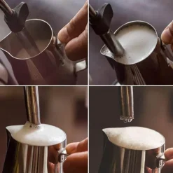 Professioneller Milchaufschäumkrug aus Edelstahl für Lattes und Cappuccinos