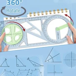 Präzisionslineal – Mehrwinkel-Zeichenwerkzeug für Mathematik und Kunst