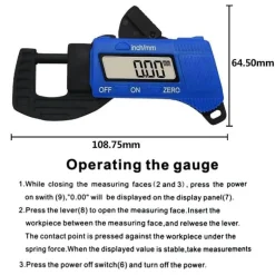 Präzisions-Messschieber aus Kohlefaser – Dickenmessgerät