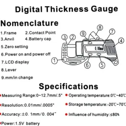 Präzisions-Messschieber aus Kohlefaser – Dickenmessgerät