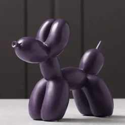 Puffaro Balloon Dog Sculpture – Colorful Resin Decorative Art