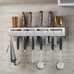 Punch-Free Küchen-Aufbewahrungsregal - Geschirr-Organizer-Regal