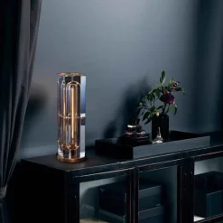 Quadratische Kristall-Tischlampe – Elegante, moderne Leuchte