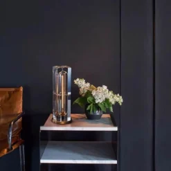 Quadratische Kristall-Tischlampe – Elegante, moderne Leuchte