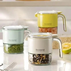 Quadratischer Gewürzspender aus Glas - Gewürzbehälter für die Küche