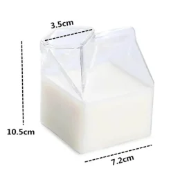 Quadratischer Milchbecher aus Glas, 250 ml, mikrowellengeeignet, Geschirr für die Küche im japanischen Stil