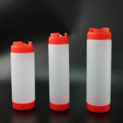 Quetschflasche mit Doppelkopf - Ketchup- und Dressing-Spender