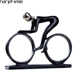 Radfahrer-Skulptur – Abstrakte Kunst, Heimdekoration für Sportler