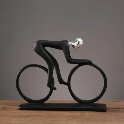 Radfahrer-Skulptur – Abstrakte Kunst, Heimdekoration für Sportler