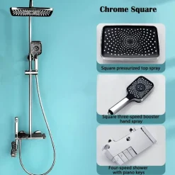 Rainfall Shower Set - Stylish Bathroom Fixture