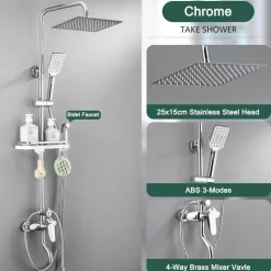 Rainfall Shower Set - Stylish Bathroom Fixture