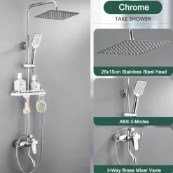 Rainfall Shower Set - Stylish Bathroom Fixture