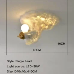 Raketen-LED-Deckenlampe – Weltraumthema, Heimdekoration