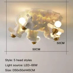 Raketen-LED-Deckenlampe – Weltraumthema, Heimdekoration