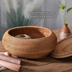 Rattan Aufbewahrungsbox - Handgewebter Küchenorganizer Home Decor