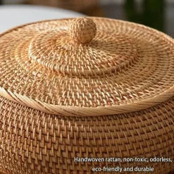 Rattan Aufbewahrungsbox - Handgewebter Küchenorganizer Home Decor