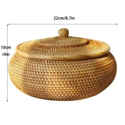 Rattan Aufbewahrungsbox - Handgewebter Küchenorganizer Home Decor