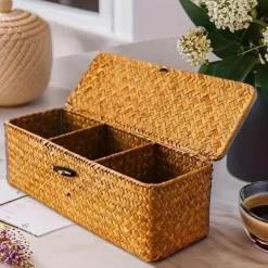 Rattan Storage Basket - Ayla Organizer for Home Decor