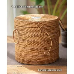 Rattan Tee Aufbewahrungsbox - Grüner Tee Organizer Dose