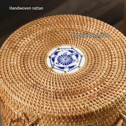Rattan Tee Aufbewahrungsbox - Grüner Tee Organizer Dose