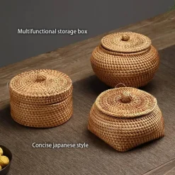 Rattan-Aufbewahrungsbox – Küchen-Organizer, Snackbehälter