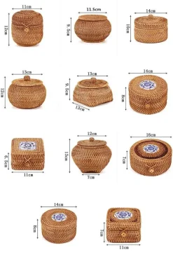 Rattan-Aufbewahrungsbox – Küchen-Organizer, Snackbehälter