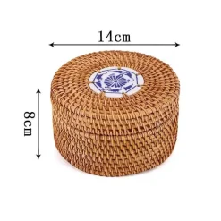 Rattan-Aufbewahrungsbox – Küchen-Organizer, Snackbehälter