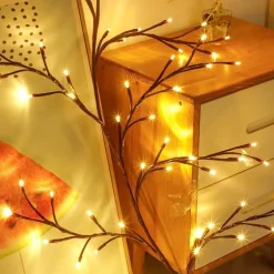 Rattan-Lichterketten – Dekorative Zweig-Lichterkette